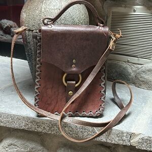 Handmade leather crossbody
